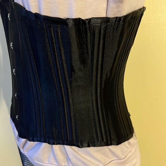 Camellias Pinup Waist Corset EMO/Goth Underbust Steel Boned Foral Corset - Picture 2 of 12